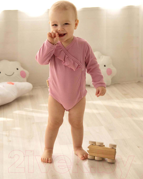 Изображение товара Боди для малышей Amarobaby Nature / AB-OD21-NZ2/06-74 (розовый, р. 74)