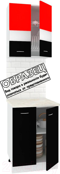 Изображение товара Комплект кухонных модулей Кортекс-мебель Корнелия Экстра 60рс2д (дуб сонома/марсель)