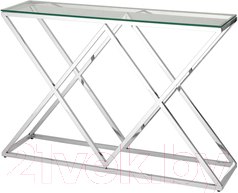 Изображение товара Консольный столик Stool Group Инсигния 115x30 / ECST-026 (прозрачное стекло/сталь серебристый)