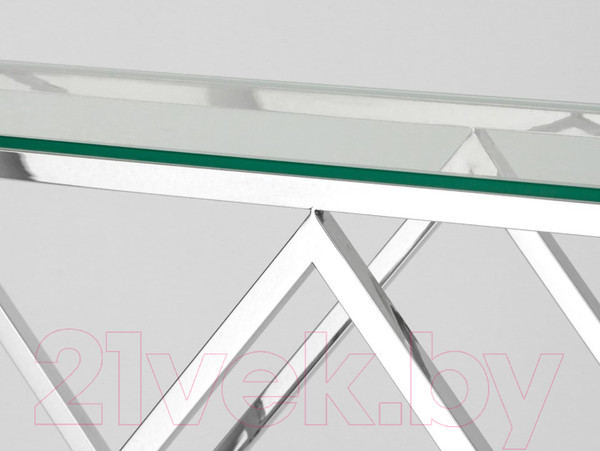 Изображение товара Консольный столик Stool Group Инсигния 115x30 / ECST-026 (прозрачное стекло/сталь серебристый)