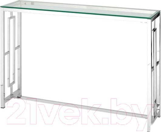 Изображение товара Консольный столик Stool Group Бруклин 115x30 / ECST-013 (прозрачное стекло/сталь серебристый)