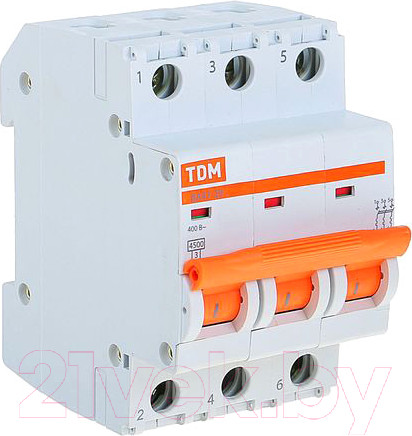 Изображение товара Выключатель автоматический TDM ВА 47-29 3Р 25А (C) 4.5кА / SQ0206-0111