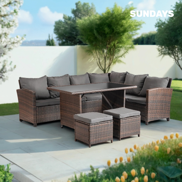 Изображение товара Комплект садовой мебели Sundays Santorini SFS 019 (серые подушки)