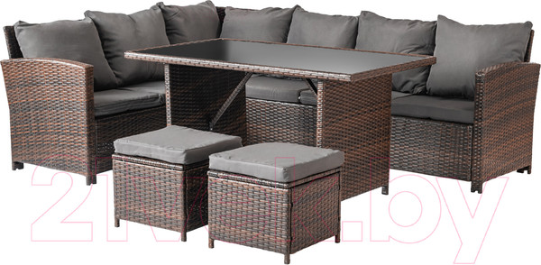 Изображение товара Комплект садовой мебели Sundays Santorini SFS 019 (серые подушки)