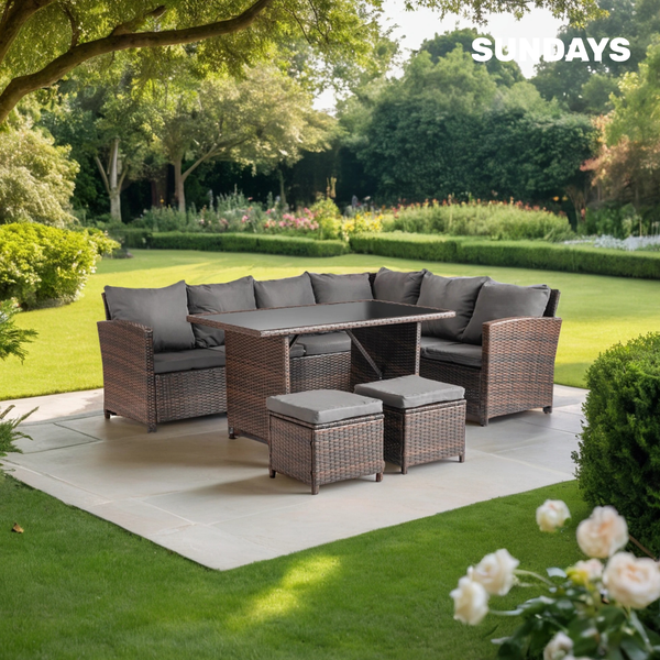 Изображение товара Комплект садовой мебели Sundays Santorini SFS 019 (серые подушки)