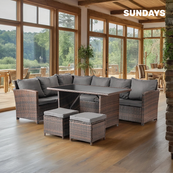 Изображение товара Комплект садовой мебели Sundays Santorini SFS 019 (серые подушки)