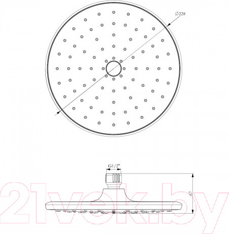 Изображение товара Лейка верхнего душа LEMARK LM8130C