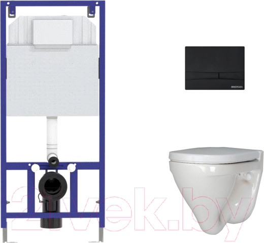 Изображение товара Унитаз подвесной с инсталляцией Sanita Luxe Attica SL DM ATCSLWH0104 + 525 040000 + F5 040055