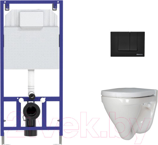 Изображение товара Унитаз подвесной с инсталляцией Sanita Luxe Attica SL DM ATCSLWH0104 + 525 040000 + S5 040045