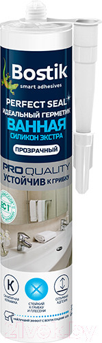 Изображение товара Герметик силиконовый Bostik Perfect Seal Ванная экстра (280мл, прозрачный)