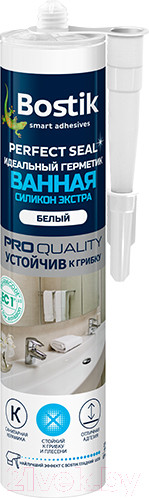 Изображение товара Герметик силиконовый Bostik Perfect Seal Ванная экстра (280мл, белый)