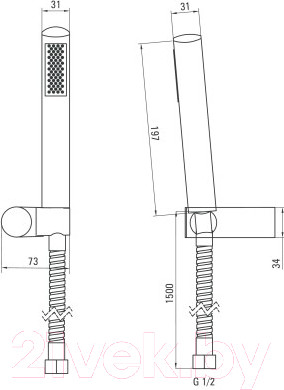 Изображение товара Душевой гарнитур Deante Round NOR 041K