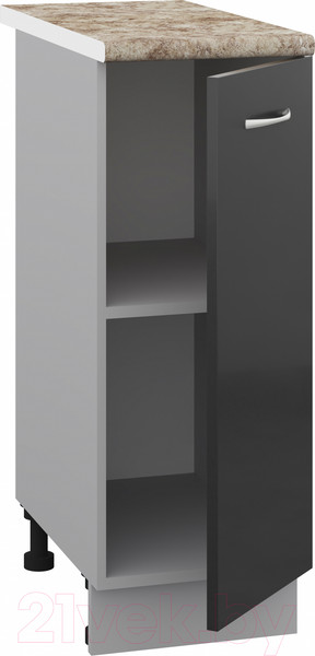 Изображение товара Шкаф-стол кухонный Кортекс-мебель Корнелия Лира НШ30р (черный/мадрид)