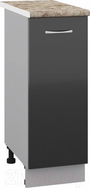 Изображение товара Шкаф-стол кухонный Кортекс-мебель Корнелия Лира НШ30р (черный/мадрид)