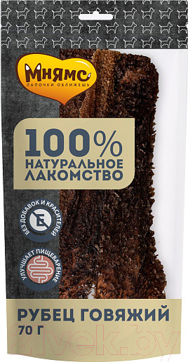 Изображение товара Лакомство для собак Мнямс Рубец говяжий / 705823 (70г)