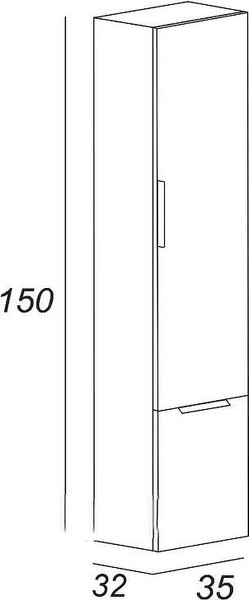 Изображение товара Шкаф-пенал для ванной Cezares 55182