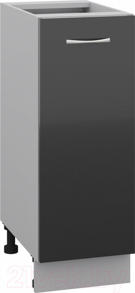 Изображение товара Шкаф-стол кухонный Кортекс-мебель Корнелия Лира НШ30р без столешницы (черный)