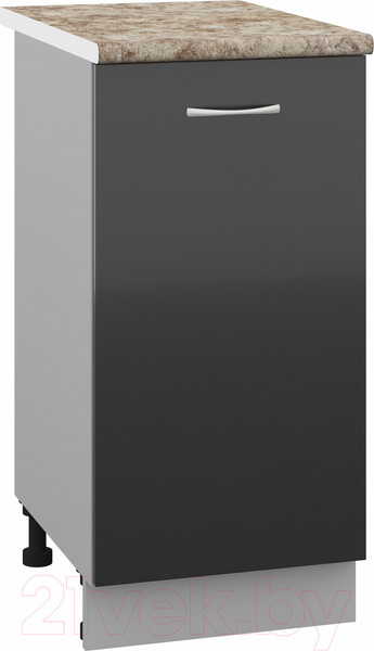 Изображение товара Шкаф-стол кухонный Кортекс-мебель Корнелия Лира НШ40р (черный/мадрид)