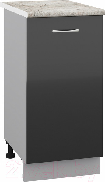 Изображение товара Шкаф-стол кухонный Кортекс-мебель Корнелия Лира НШ40р (черный/марсель)