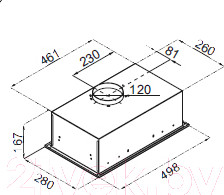 Изображение товара Вытяжка скрытая Maunfeld Crosby Singl 5028 (черный)