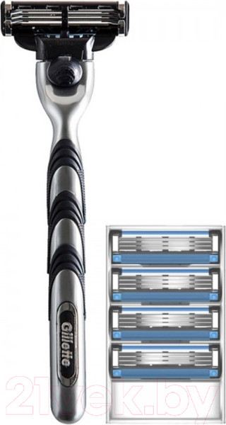 Изображение товара Бритвенный станок Gillette Mach3 (+ 4 кассеты)