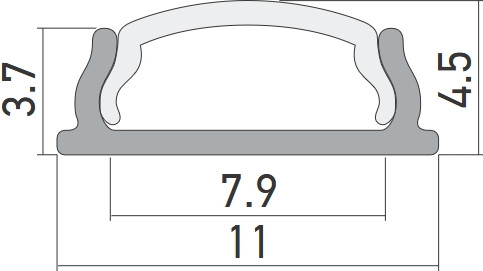 Изображение товара Рассеиватель для светодиодного профиля JAZZway 5009530 (матовый)