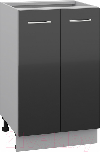 Изображение товара Шкаф-стол кухонный Кортекс-мебель Корнелия Лира НШ50р без столешницы (черный)