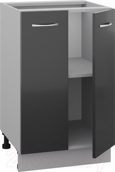 Изображение товара Шкаф-стол кухонный Кортекс-мебель Корнелия Лира НШ50р без столешницы (черный)