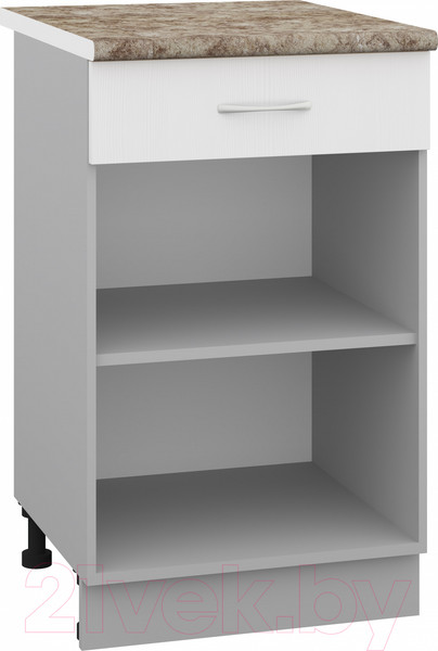 Изображение товара Шкаф-стол кухонный Кортекс-мебель Корнелия Лира НШ50р1ш (белый/мадрид)