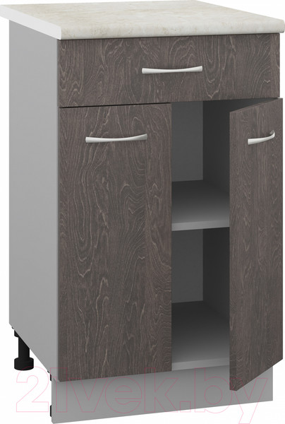 Изображение товара Шкаф-стол кухонный Кортекс-мебель Корнелия Лира НШ50р1ш (береза/королевский опал)