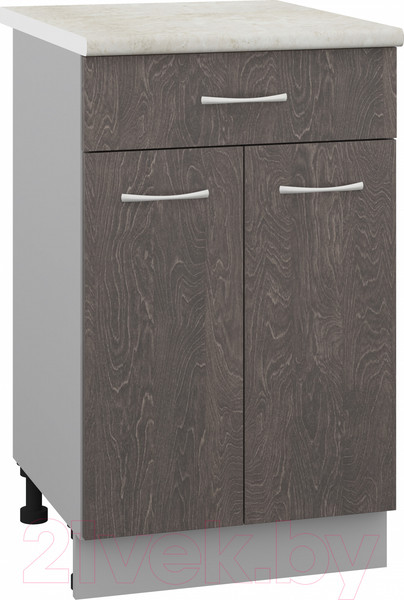 Изображение товара Шкаф-стол кухонный Кортекс-мебель Корнелия Лира НШ50р1ш (береза/королевский опал)