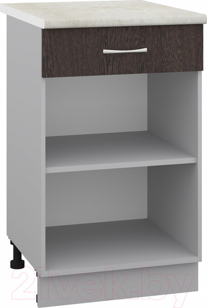 Изображение товара Шкаф-стол кухонный Кортекс-мебель Корнелия Лира НШ50р1ш (венге/королевский опал)