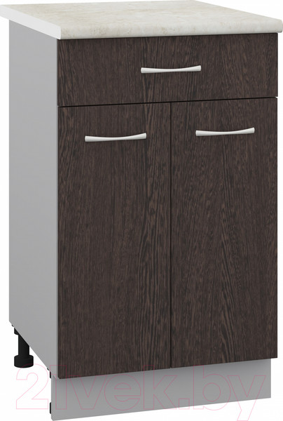 Изображение товара Шкаф-стол кухонный Кортекс-мебель Корнелия Лира НШ50р1ш (венге/королевский опал)