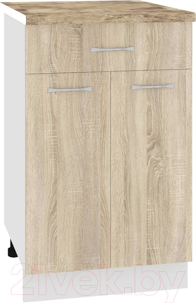 Изображение товара Шкаф-стол кухонный Кортекс-мебель Корнелия Лира НШ50р1ш (дуб сонома/мадрид)