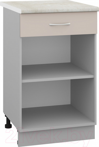 Изображение товара Шкаф-стол кухонный Кортекс-мебель Корнелия Лира НШ50р1ш (капучино/королевский опал)
