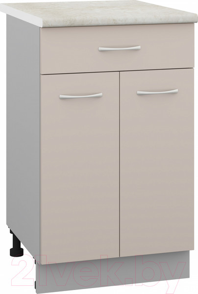 Изображение товара Шкаф-стол кухонный Кортекс-мебель Корнелия Лира НШ50р1ш (капучино/королевский опал)