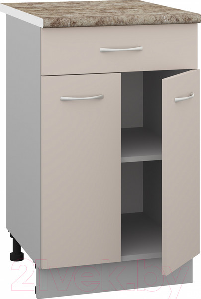 Изображение товара Шкаф-стол кухонный Кортекс-мебель Корнелия Лира НШ50р1ш (капучино/мадрид)