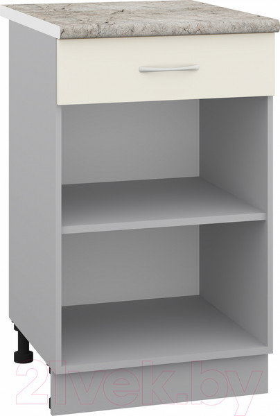 Изображение товара Шкаф-стол кухонный Кортекс-мебель Корнелия Лира НШ50р1ш (крем/марсель)