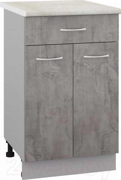 Изображение товара Шкаф-стол кухонный Кортекс-мебель Корнелия Лира НШ50р1ш (оникс/королевский опал)