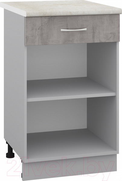 Изображение товара Шкаф-стол кухонный Кортекс-мебель Корнелия Лира НШ50р1ш (оникс/королевский опал)