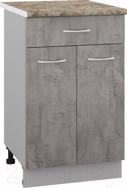 Изображение товара Шкаф-стол кухонный Кортекс-мебель Корнелия Лира НШ50р1ш (оникс/мадрид)