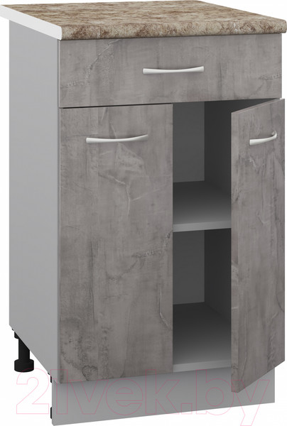 Изображение товара Шкаф-стол кухонный Кортекс-мебель Корнелия Лира НШ50р1ш (оникс/мадрид)