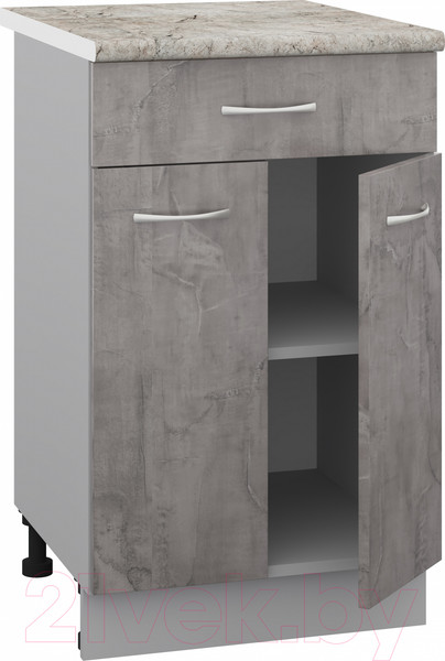 Изображение товара Шкаф-стол кухонный Кортекс-мебель Корнелия Лира НШ50р1ш (оникс/марсель)