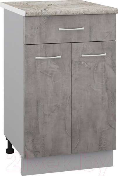 Изображение товара Шкаф-стол кухонный Кортекс-мебель Корнелия Лира НШ50р1ш (оникс/марсель)