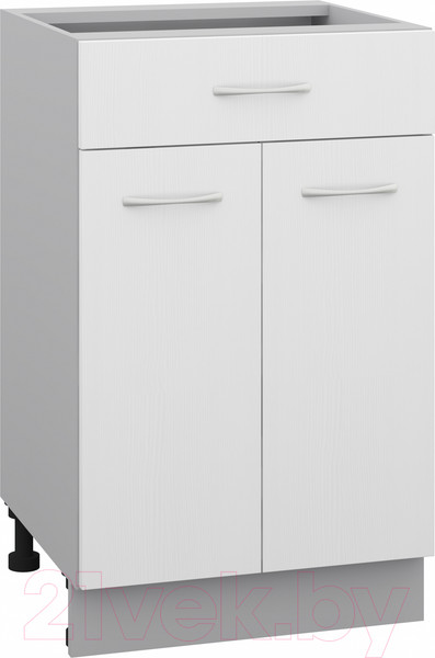 Изображение товара Шкаф-стол кухонный Кортекс-мебель Корнелия Лира НШ50р1ш без столешницы (белый)