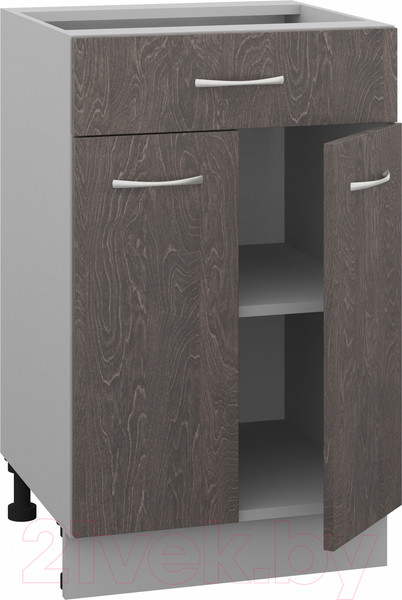 Изображение товара Шкаф-стол кухонный Кортекс-мебель Корнелия Лира НШ50р1ш без столешницы (береза)