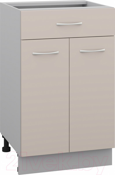 Изображение товара Шкаф-стол кухонный Кортекс-мебель Корнелия Лира НШ50р1ш без столешницы (капучино)