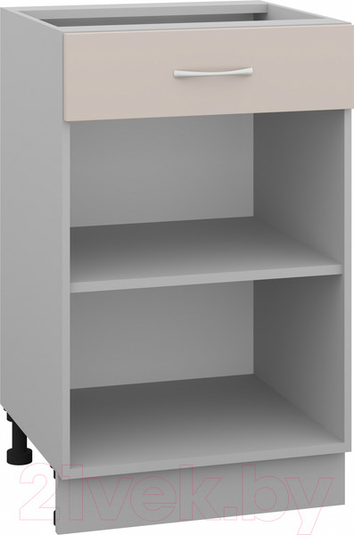 Изображение товара Шкаф-стол кухонный Кортекс-мебель Корнелия Лира НШ50р1ш без столешницы (капучино)