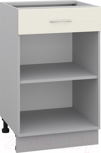 Изображение товара Шкаф-стол кухонный Кортекс-мебель Корнелия Лира НШ50р1ш без столешницы (крем)