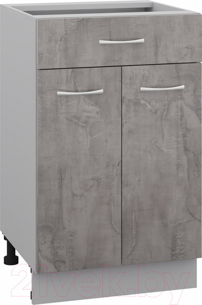 Изображение товара Шкаф-стол кухонный Кортекс-мебель Корнелия Лира НШ50р1ш без столешницы (оникс)